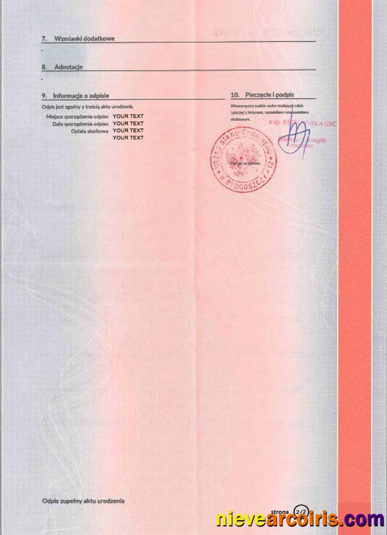 Poland marriage certificate 2
